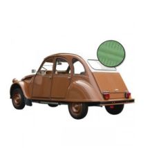 Capote Citroen 2CV Avec Fermeture Extérieure En Vinyle Vert Jade Qualité Origine (gros Grain)
