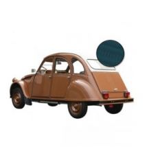 Capote Citroen 2CV Avec Fermeture Extérieure En Vinyle Bleu Lagune Qualité Origine (gros Grain)