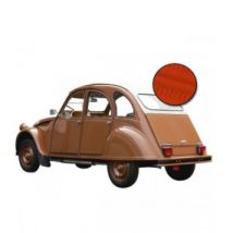 Capote Citroen 2CV Avec Fermeture Extérieure En Vinyle Orange Qualité Origine (gros Grain)