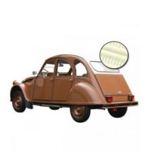 Capote Citroen 2CV Avec Fermeture Extérieure En Vinyle Blanc Qualité Origine (gros Grain)
