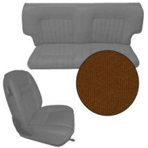 Garnitures De Sièges Avant Et Banquette Arrière En Velours Beige Pour Peugeot 504 Coupé Phase 1