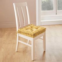 Booster Cushion for Dining Chair Spring-back Foam Gold L39cm x W39cm x D7.5cm