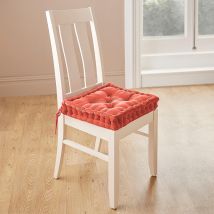Booster Cushion for Dining Chair Spring-back Foam Terracotta L39cm x W39cm x D7.5cm