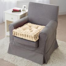 Booster Cushion for Armchair Cream L50cm x W50cm x H10cm