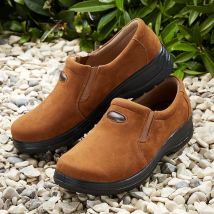 Memory Foam Comfort Shoes Brown UK Size 8