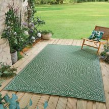 Aztec Outdoor Rug, Sage Green, 150 X 240CM
