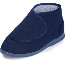 Cosyfeet Elise Single Slipper Navy - Left Foot Women's Extra Wide for Swollen Feet