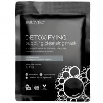 Beauty Pro DETOXIFYING Bubbling Cleansing Sheet Mask with Activated Charcoal