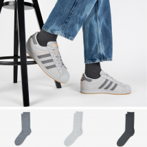 Pack Chaussettes X3 Crew Courir  Gris   - Enfant -