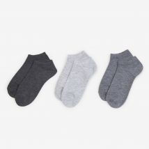 Pack Chaussettes X3 Invisibles Courir  Gris   - Enfant -