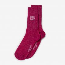 Chaussettes Crew Boss Lady Glitter  Rose