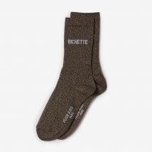 Chaussettes Crew Bichette Glitter  Marron