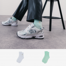 Mid Crew Daisy 2pk  Blanc/vert