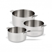 Lot de 3 casseroles Beka Evolution 3 plis 16, 18 et 20cm - Couteaux du Chef - Couteaux du Chef