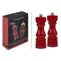 Coffret duo de moulins Cole & Mason London rouge 18cm - Couteaux du Chef - Couteaux du Chef