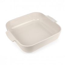 Plat four céramique carré écru modèle Appolia Peugeot - Couteaux du Chef - Couteaux du Chef