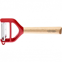 Éplucheur Opinel T-Duo double lame microdenté et en hêtre rouge - Couteaux du Chef - Couteaux du Chef