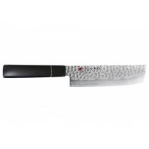 Couteau modèle Nakiri 16,5cm Kasumi Kuro avec damas et martelage - Couteaux du Chef - Couteaux du Chef