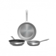 Ensemble 3 poêles modèle DiNA Helix Berghoff - Couteaux du Chef - Couteaux du Chef