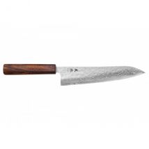 Couteau de chef japonais Yuzo Damas Tsuchime 21cm - Couteaux du Chef