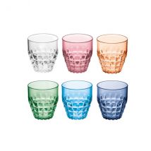 6 verres Guzzini Tiffany multicolore en acrylique - Couteaux du Chef - Couteaux du Chef