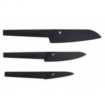 Coffret 3 couteaux santoku + universel + office Satake Black - Couteaux du Chef