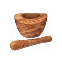 Mortier et pilon en olivier World of Flavours KitchenCraft - Couteaux du Chef - Couteaux du Chef