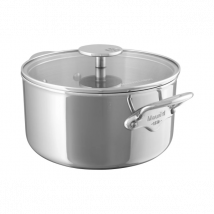 Cocotte tous feux avec couvercle en verre série M'Urban4 Mauviel - Couteaux du Chef - Couteaux du Chef