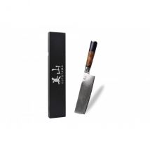 Couteau nakiri Kutoyama 17cm lame damas et manche résine et bois - Couteaux du Chef - Couteaux du Chef
