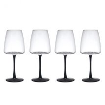 Set de 4 verres à pied pour vin blanc Mikasa Palermo en cristal base noir 400ml - Couteaux du Chef - Couteaux du Chef