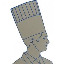 Lot de 10 toques de chef en papier taille réglable 26.5cm - Couteaux du Chef - Couteaux du Chef
