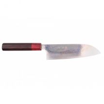 Couteau modèle santoku japonais VG10 Rainbow Takeshi Saji - Couteaux du Chef - Couteaux du Chef