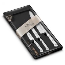 Coffret de 3 couteaux Sabatier Toque Blanche forgés - Couteaux du Chef