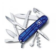 Couteau suisse Huntsman Victorinox bleu translucide 91mm - Couteaux du Chef - Couteaux du Chef