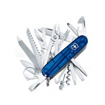 Couteau suisse Swisschamp Victorinox bleu translucide 91mm - Couteaux du Chef - Couteaux du Chef
