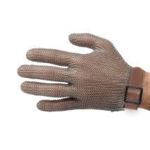 Gant de protection Niroflex en cotte de maille inox taille XXS sangle marron - Couteaux du Chef - Couteaux du Chef