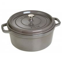 Cocotte fonte Staub ronde grise - Couteaux du Chef - Couteaux du Chef