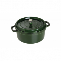 Cocotte ronde en fonte STAUB basilic - Couteaux du Chef - Couteaux du Chef
