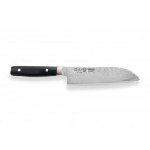 Couteau Kanetsugu Saiun modèle Santoku 17cm lame damas - Couteaux du Chef