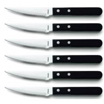 Coffret de 6 couteaux collection Pizza Amefa en inox et en abs coloris noir - Couteaux du Chef - Couteaux du Chef