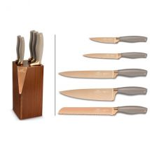 Bloc à couteaux en bois Sabatier International avec 5 couteaux - Couteaux du Chef