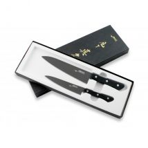 Coffret couteaux MAC Black avec revêtement noir - 2 pièces (universel et chef 18cm) - Couteaux du Chef