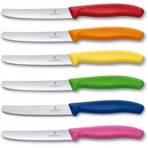 Coffret 6 couteaux de table multicolores Victorinox SwissClassic - Couteaux du Chef