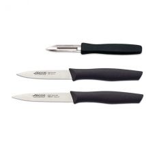 2 couteaux à Légumes Arcos nova manches noirs + éplucheur - Couteaux du Chef