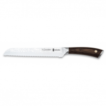 Couteau à pain martelé Sakura 3 Claveles manche pakka 19cm - Couteaux du Chef