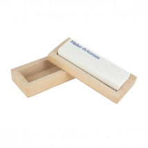 Pierre naturelle d'Arkansas grain ultra-fin avec support en bois - Couteaux du Chef - Couteaux du Chef