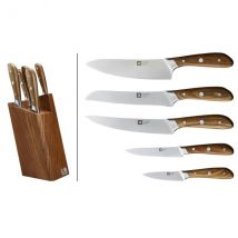Bloc 5 couteaux Richardson scandi en bois - Couteaux du Chef - Couteaux du Chef