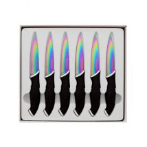 Coffret 6 couteaux steak titane irisé Pradel Excellence - Couteaux du Chef - Couteaux du Chef