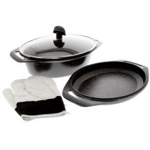Cocotte en fonte d'aluminium 33,5 x 25 cm façon pierre induction Pradel Excellence Premium - Couteaux du Chef - Couteaux du Chef