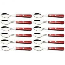 Set de 12 cuillères à thé, café, dessert rouge Tramontina - Couteaux du Chef - Couteaux du Chef